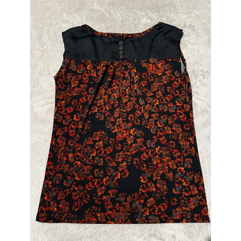 The Limited Women's XS Black Floral‎ Cap Sleeve Blouse Round Neck - Picture 2 of 7